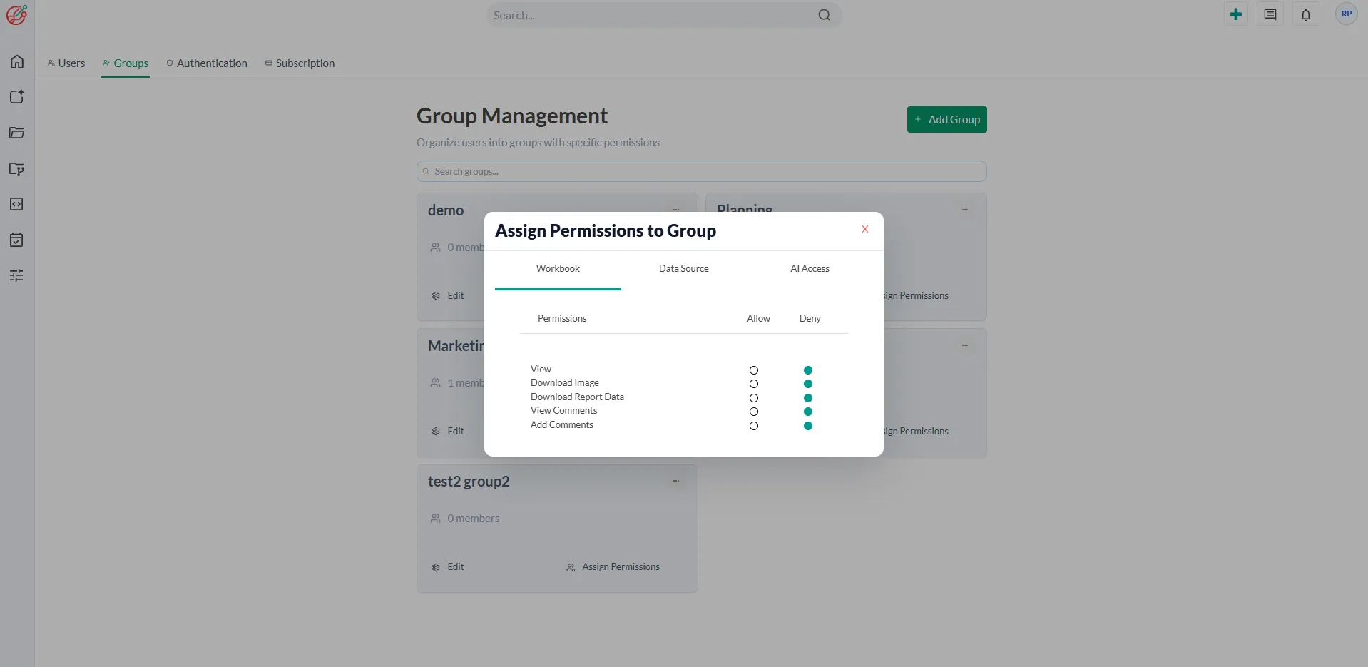 Group Permission